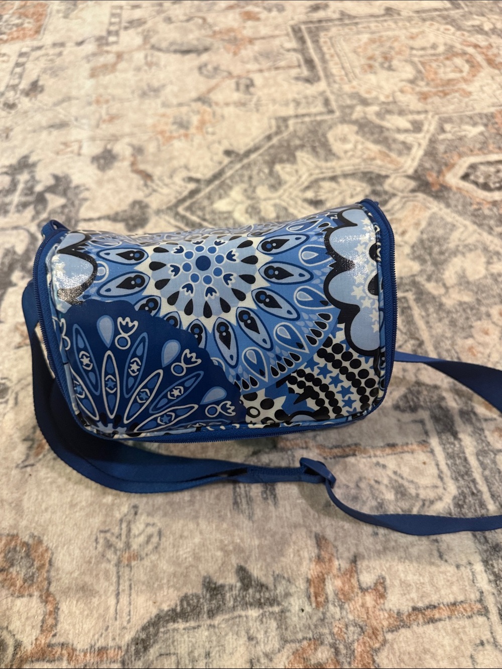 Vera Bradley Blue Patterned lunch tote